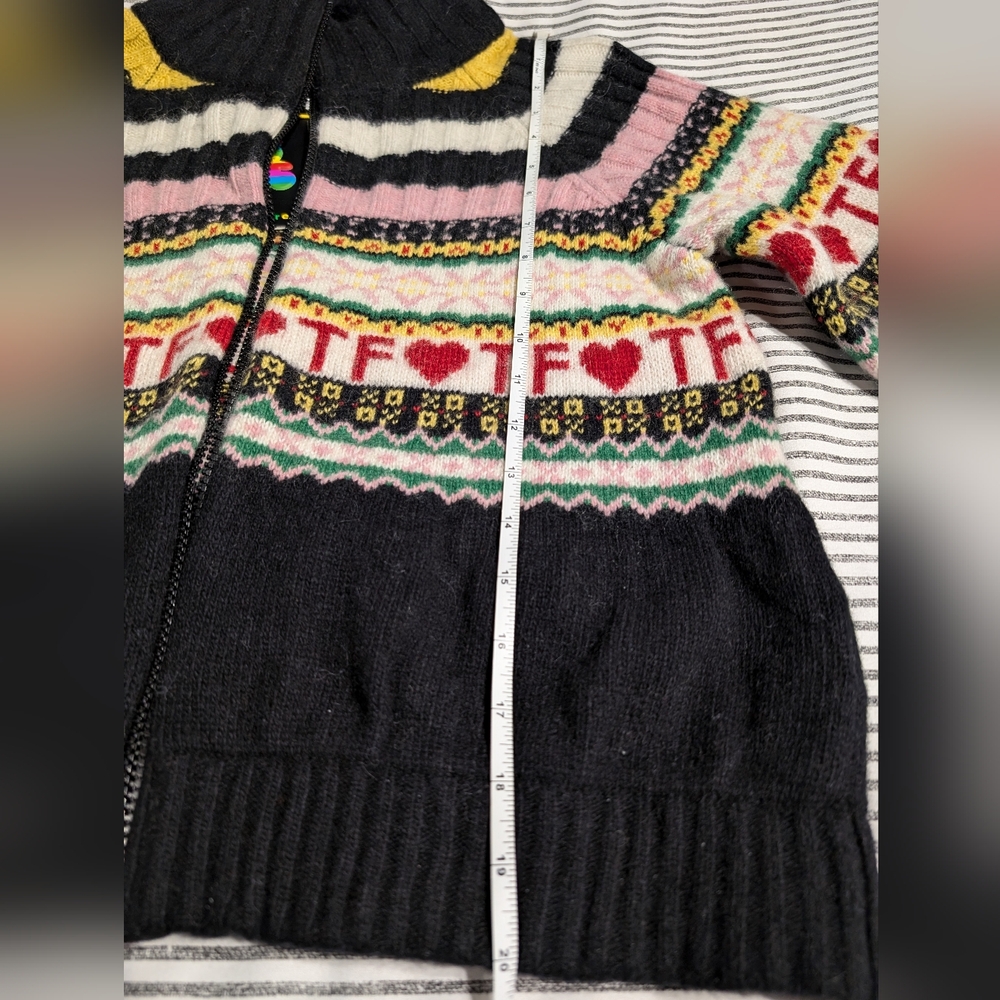NWT Teddy Fresh women's Fairisle Zip Up Sweater - Picture 4 of 8